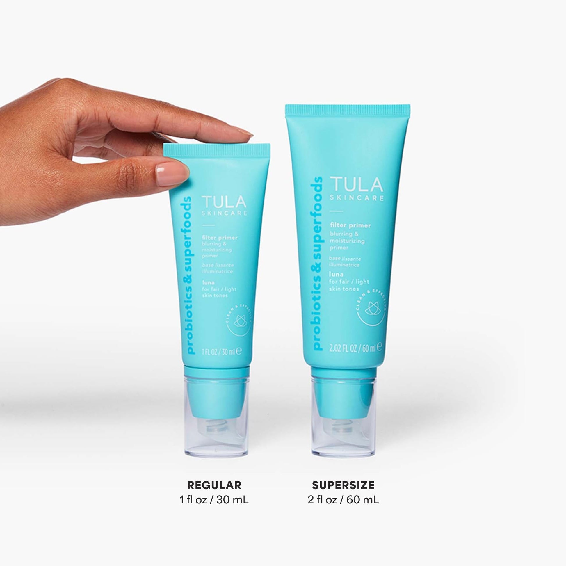 TULA Skin Care Face Filter Blurring and Moisturizing Primer - Luna, Evens the Appearance of Skin Tone & Redness, Hydrates & Improves Makeup Wear, 1fl oz - dailyvitalstore