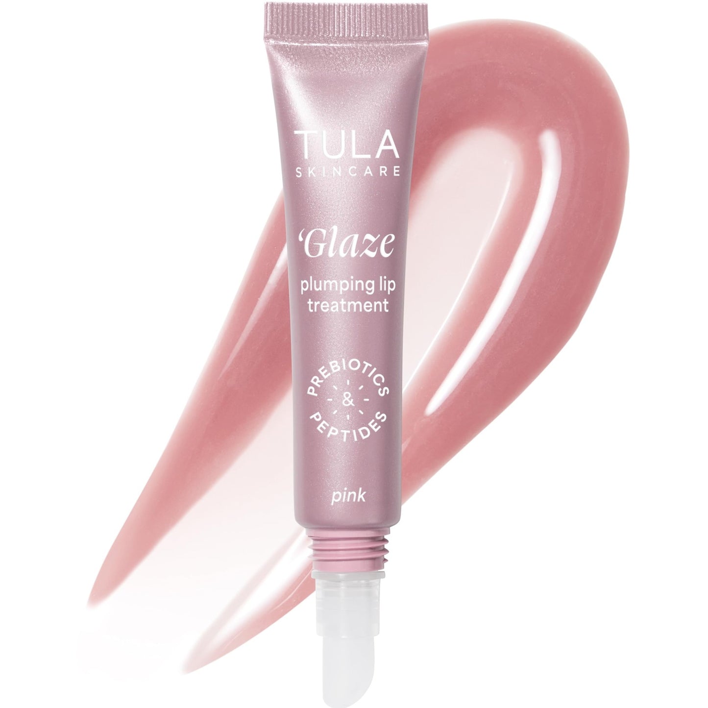 TULA Skin Care Rose Glow + Get It Lip Balm - Hydrating Peptide Lip Treatment with Hyaluronic Acid & Vitamin E, 0.28 oz., Rosy Tint - dailyvitalstore