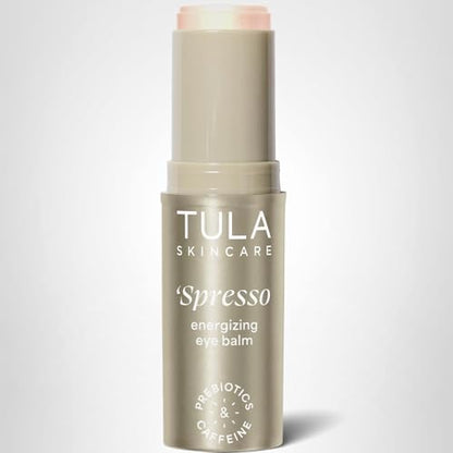 TULA Skin Care ‘Spresso Energizing Eye Balm, Gold Glow - Energizing & Hydrating Caffeine Under Eye Treatment for Dark Circles, Portable and Perfect to Use On-the-go, 0.35 oz. - dailyvitalstore