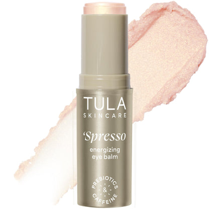 TULA Skin Care ‘Spresso Energizing Eye Balm, Gold Glow - Energizing & Hydrating Caffeine Under Eye Treatment for Dark Circles, Portable and Perfect to Use On-the-go, 0.35 oz. - dailyvitalstore
