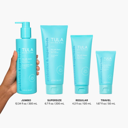 TULA Skin Care The Cult Classic Purifying Face Cleanser (Travel-Size) | Gentle and Effective Face Wash, Makeup Remover, Nourishing and Hydrating | 1.67 oz. - dailyvitalstore
