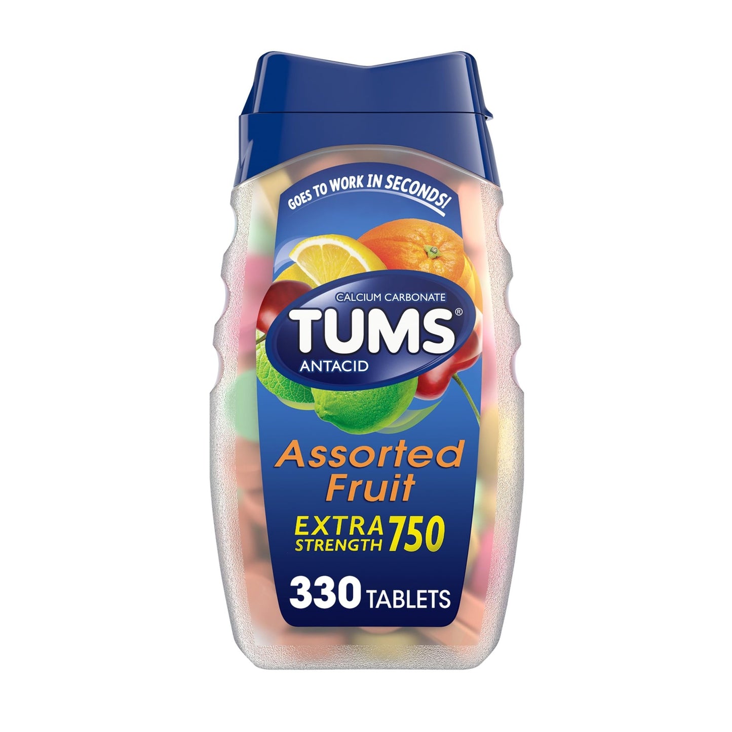 TUMS Chewable Antacid Tablets for Extra Strength Heartburn Relief, Assorted Fruit Flavors - 330 Count - dailyvitalstore