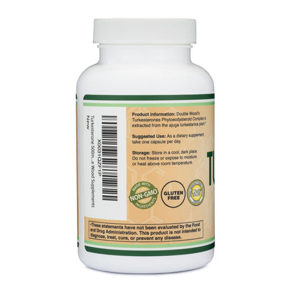 Turkesterone Supplement 500mg, 120 Capsules (Ajuga Turkestanica Extract Std. to 10% Turkesterone) Similar to Ecdysterone for Men's Health Support (Manufactured and Tested in the USA) by Double Wood - dailyvitalstore