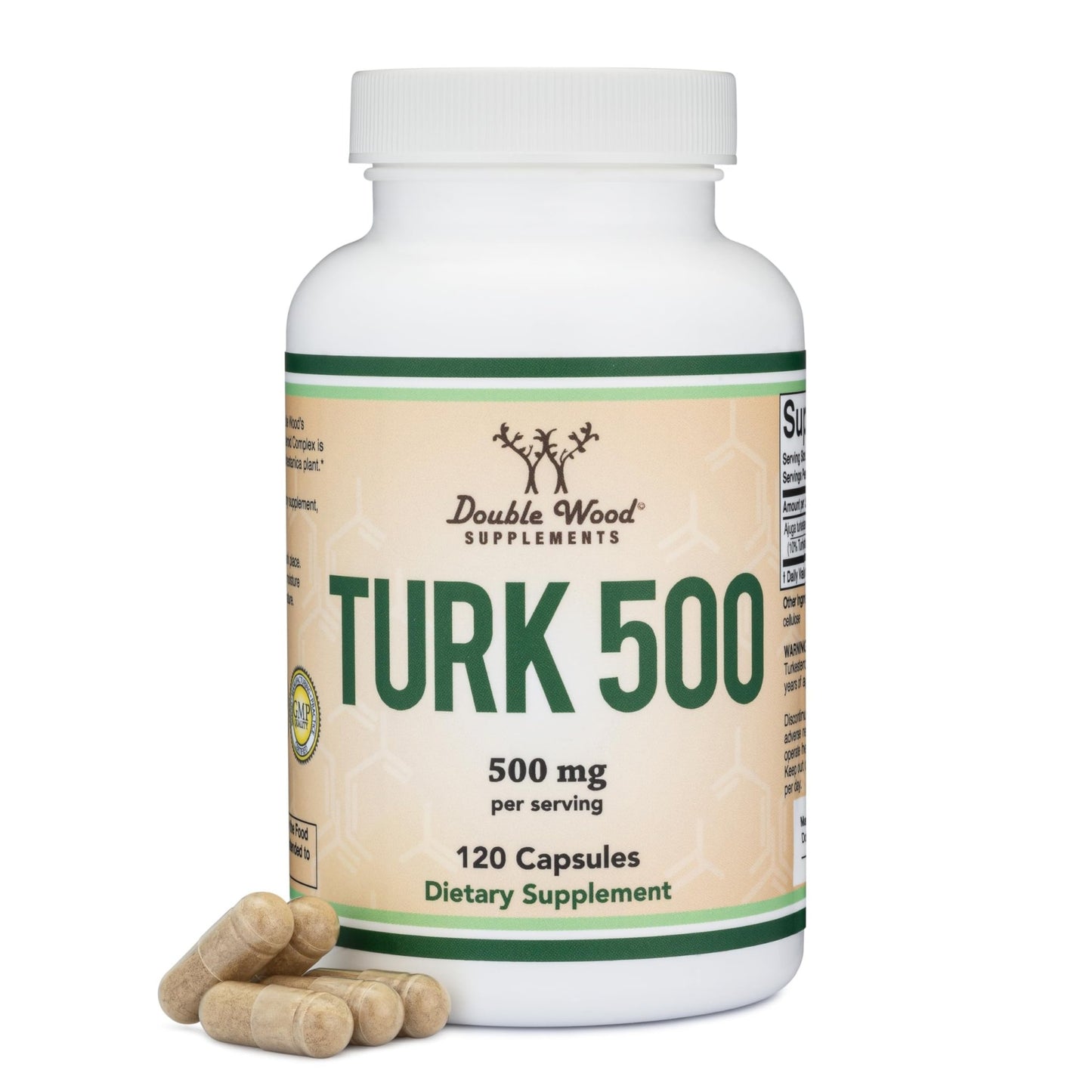 Turkesterone Supplement 500mg, 120 Capsules (Ajuga Turkestanica Extract Std. to 10% Turkesterone) Similar to Ecdysterone for Men's Health Support (Manufactured and Tested in the USA) by Double Wood - dailyvitalstore