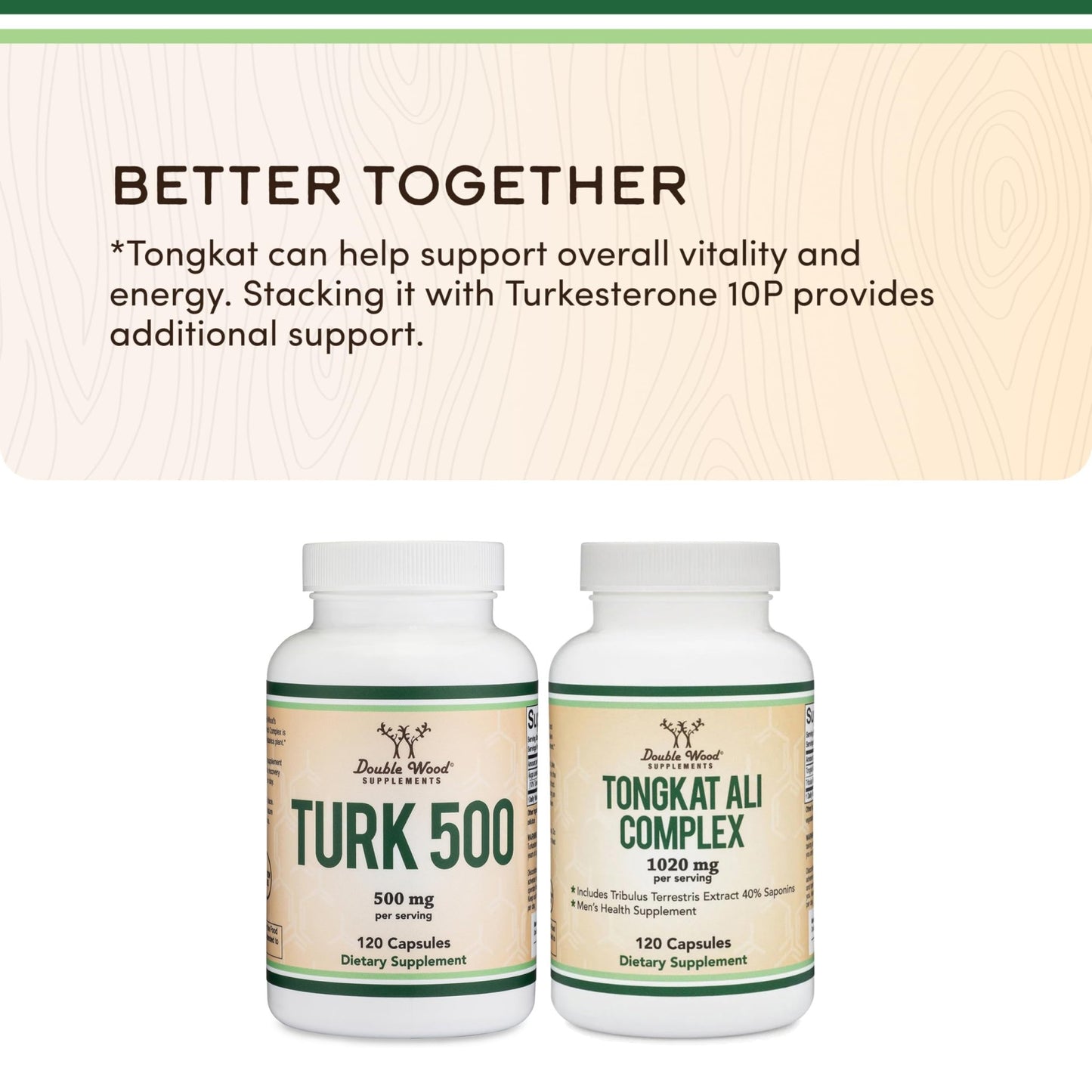 Turkesterone Supplement 500mg, 120 Capsules (Ajuga Turkestanica Extract Std. to 10% Turkesterone) Similar to Ecdysterone for Men's Health Support (Manufactured and Tested in the USA) by Double Wood - dailyvitalstore