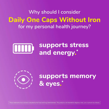 Twinlab Daily One Caps Without Iron - Nutritional Supplement with Zinc, B Vitamins, Magnesium, and More - 180 Capsules - dailyvitalstore