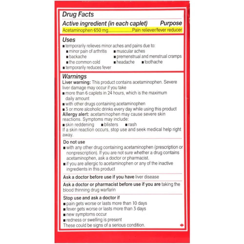 Tylenol 8 Hour Arthritis Pain Reliever Fever Reducer Extended Release Caplet, 225 Count - dailyvitalstore