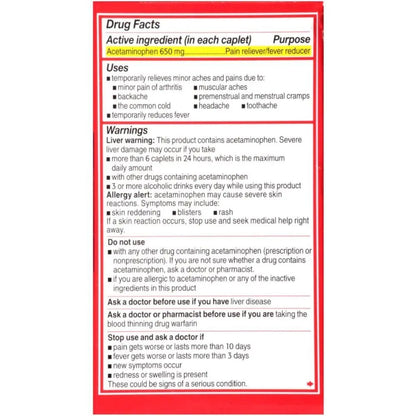 Tylenol 8 Hour Arthritis Pain Reliever Fever Reducer Extended Release Caplet, 225 Count - dailyvitalstore