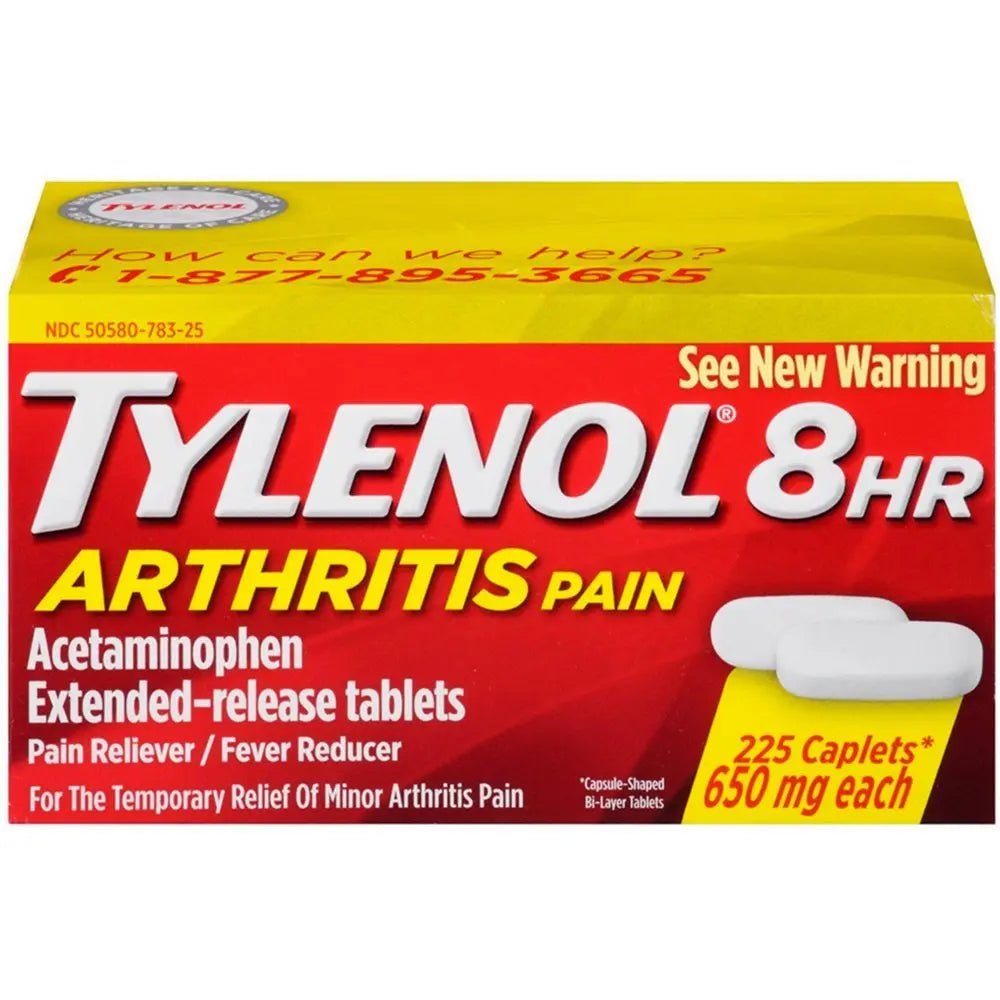 Tylenol 8 Hour Arthritis Pain Reliever Fever Reducer Extended Release Caplet, 225 Count - dailyvitalstore