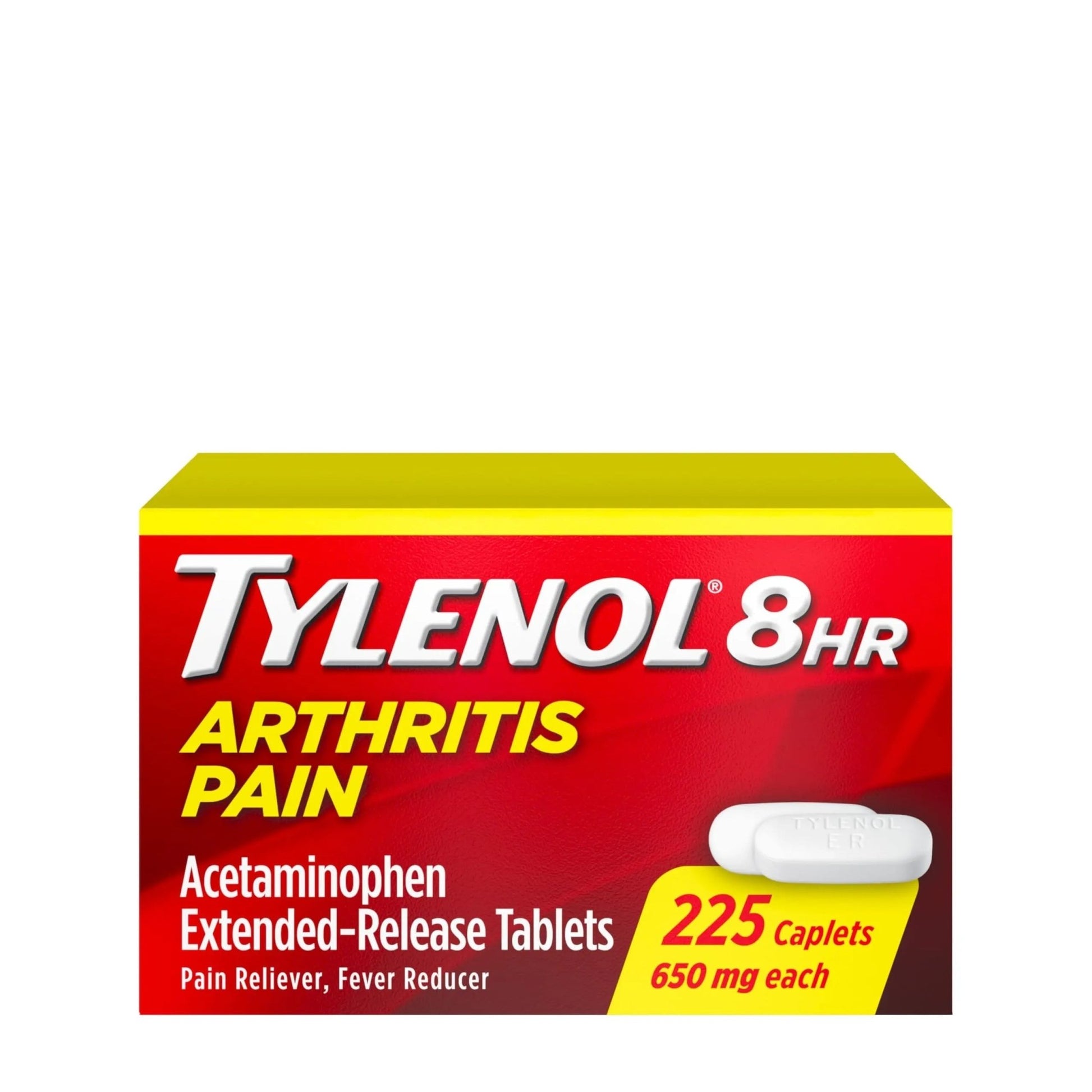 Tylenol Acetaminophen 650 mg Extended Release Caplets, Fast, Strong Pain Relief, 8 Hour Arthritis Pain Relief, Joint Pain Reliever & Fever Reducer, Long-Lasting Relief, Oral Medicine, 225 Count - dailyvitalstore