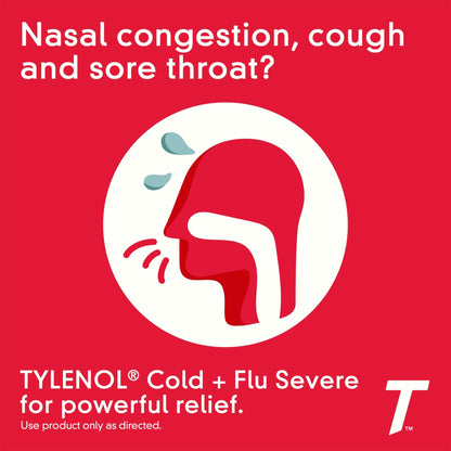 Tylenol Cold + Flu Severe Day & Night Caplets Combo Pack for Multi-Symptom Cold & Flu Symptom Relief, Cough, Sore Throat, and Headache Relief, Acetaminophen Pain Reliever, 24 ct - dailyvitalstore