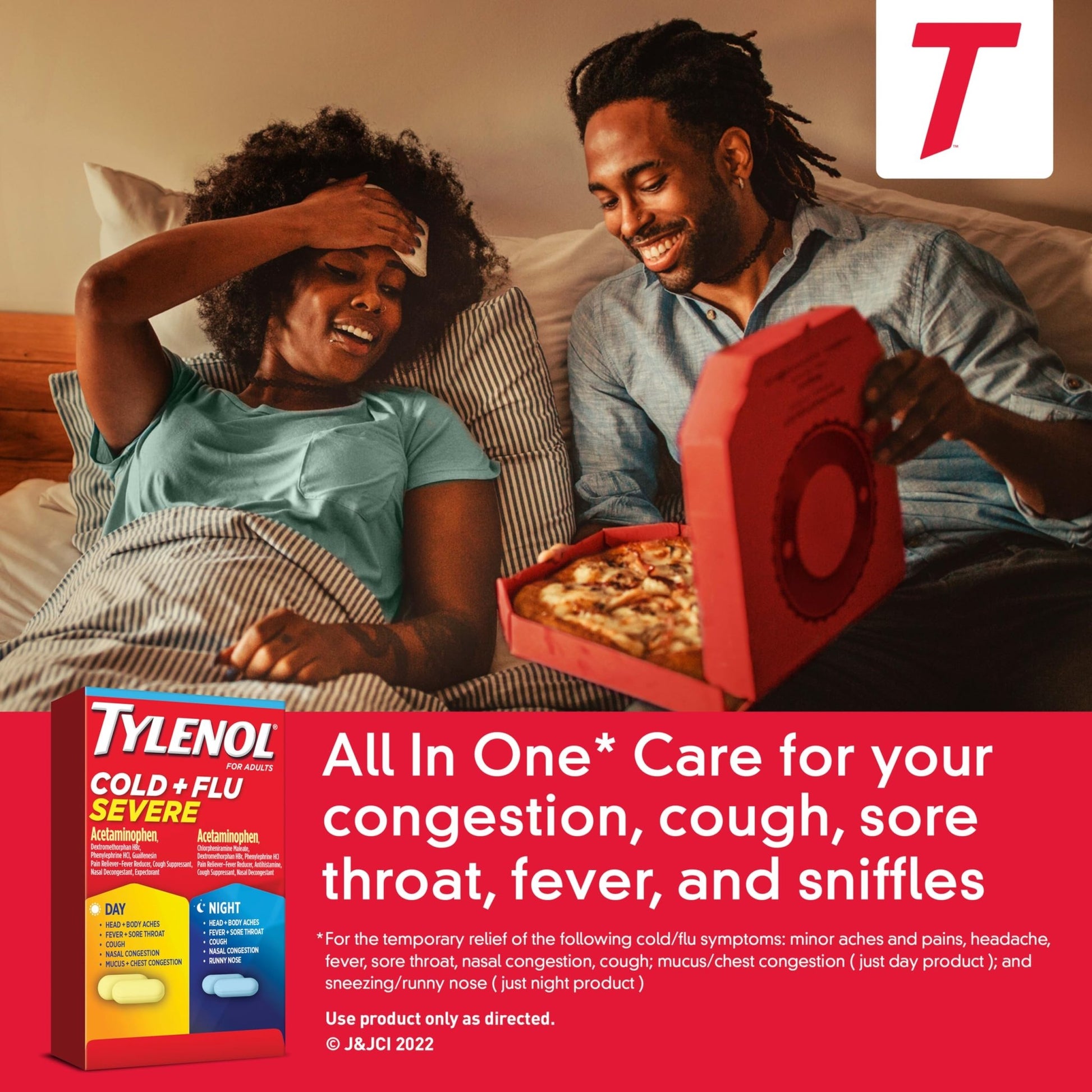 Tylenol Cold + Flu Severe Day & Night Caplets Combo Pack for Multi-Symptom Cold & Flu Symptom Relief, Cough, Sore Throat, and Headache Relief, Acetaminophen Pain Reliever, 24 ct - dailyvitalstore