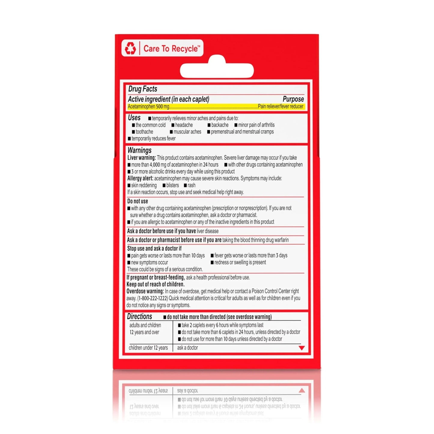 Tylenol Extra Strength 500 mg Acetaminophen Caplets, Pain Reliever & Fever Reducer, Acetaminophen for Minor Arthritis Pain, Headache, Backache & Menstrual Pain Relief, Travel Size, 6 Ct - dailyvitalstore