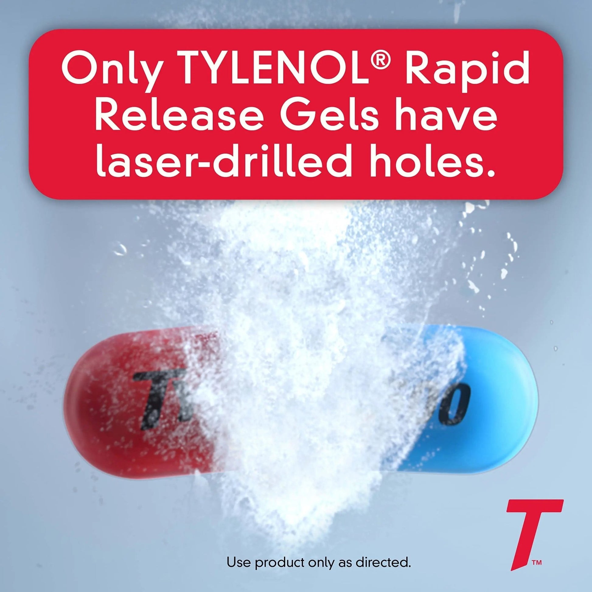 Tylenol Extra Strength Acetaminophen Rapid Release Gels, Fast, Strong Pain Relief, Fever Reducer, 500 mg Gelcaps with Laser‑Drilled Holes for Fast Release, OTC Medicine, 100 Count - dailyvitalstore