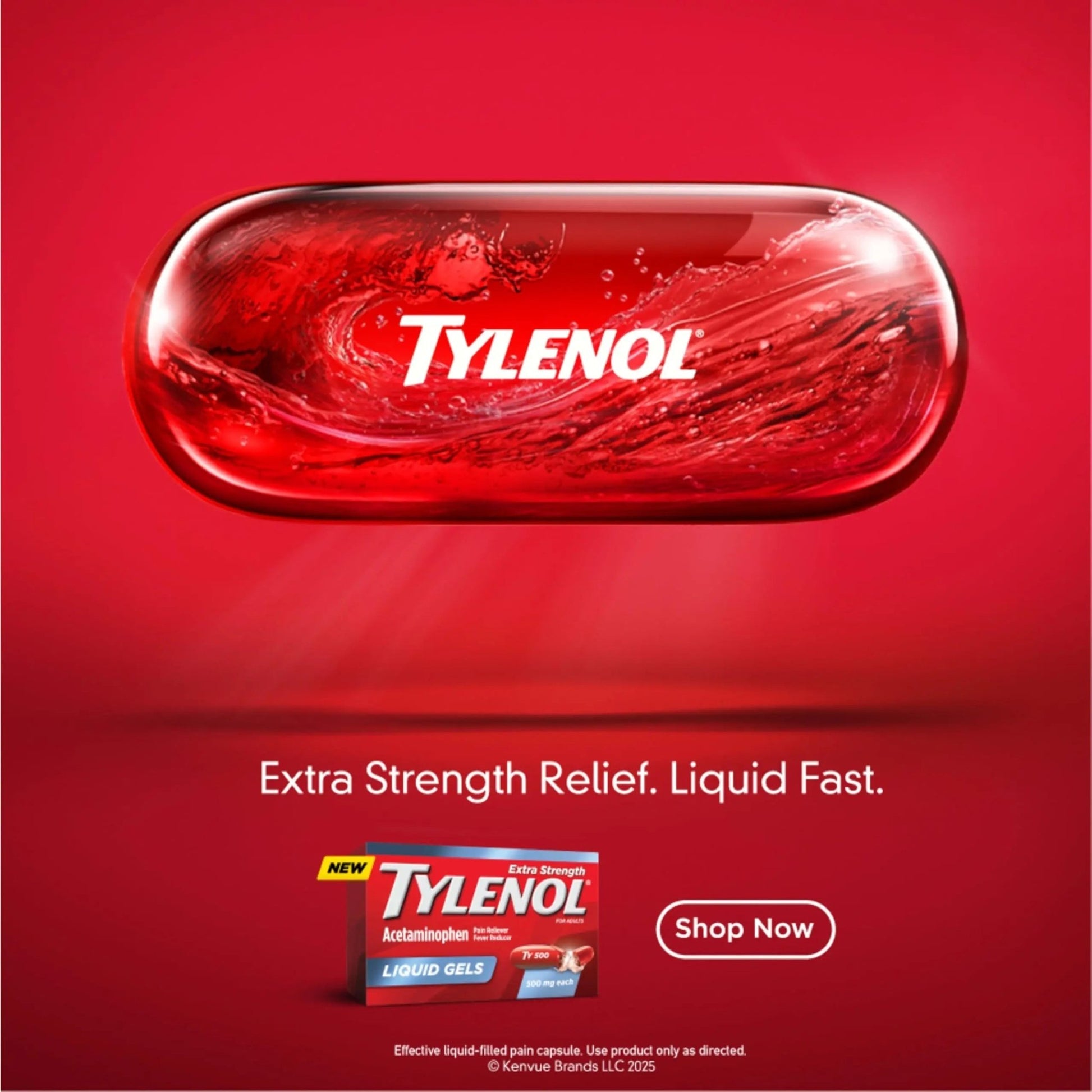 Tylenol Extra Strength Liquid Gels, Fast, Strong Pain Relief, Fever Reducer for Adults with 500 mg Acetaminophen, Fast-Acting Liquid Gel Capsules for Headaches & Minor Pain Relief, 75 Count - dailyvitalstore