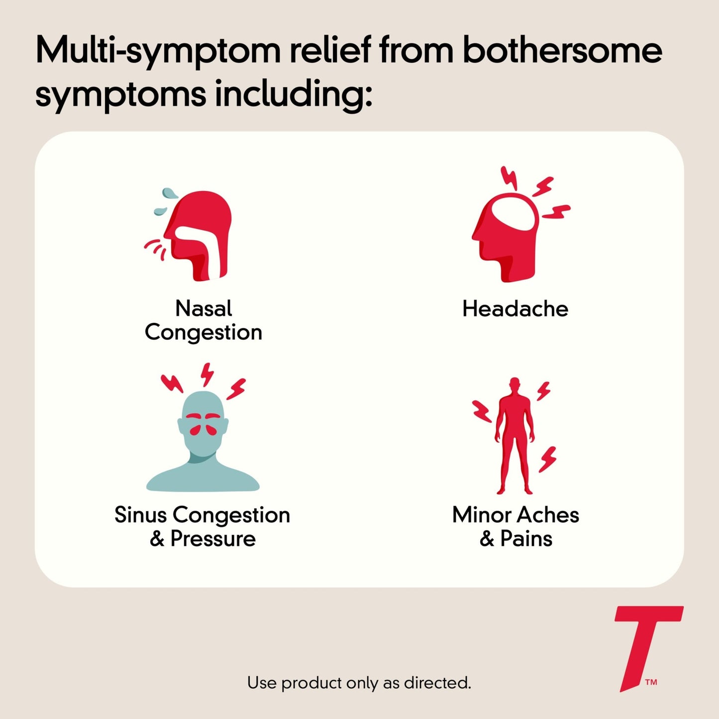 Tylenol Sinus + Headache Daytime Non-Drowsy Relief Caplets, Acetaminophen 325mg, Phenylephrine HCI 5mg, Nasal Decongestant for Sinus Pain, Headache & Nasal Congestion Relief, Fever Reduction, 24 Count - dailyvitalstore