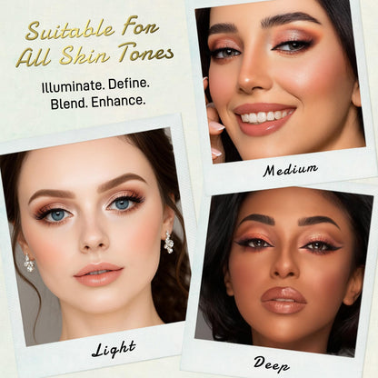 UCANBE Full Size Baked Makeup Palette Set - Include Blush, Bronzer, 8 Eyeshadows & Brushes, Pigmented All-in-One Face & Eye Compact Powder Beauty Holiday Gift Kit for Starter & Pros, Travel Friendly - dailyvitalstore