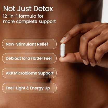 U+FITJOURNEY Mild Detox 12-in-1 Senna-Free Gut & Colon Cleanse - Non-Stimulant Overnight Constipation Relief & Debloat for Women & Men with Prebiotic - dailyvitalstore