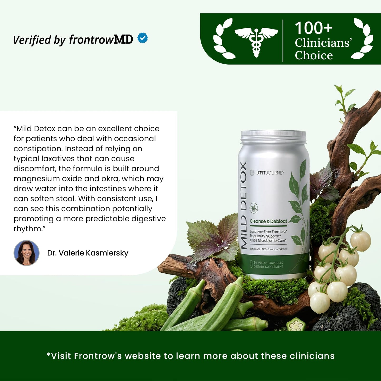 U+FITJOURNEY Mild Detox 12-in-1 Senna-Free Gut & Colon Cleanse - Non-Stimulant Overnight Constipation Relief & Debloat for Women & Men with Prebiotic - dailyvitalstore
