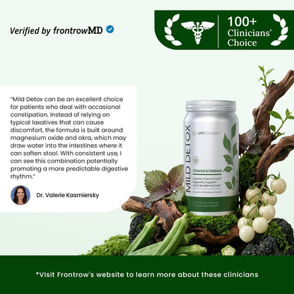U+FITJOURNEY Mild Detox 12-in-1 Senna-Free Gut & Colon Cleanse - Non-Stimulant Overnight Constipation Relief & Debloat for Women & Men with Prebiotic - dailyvitalstore