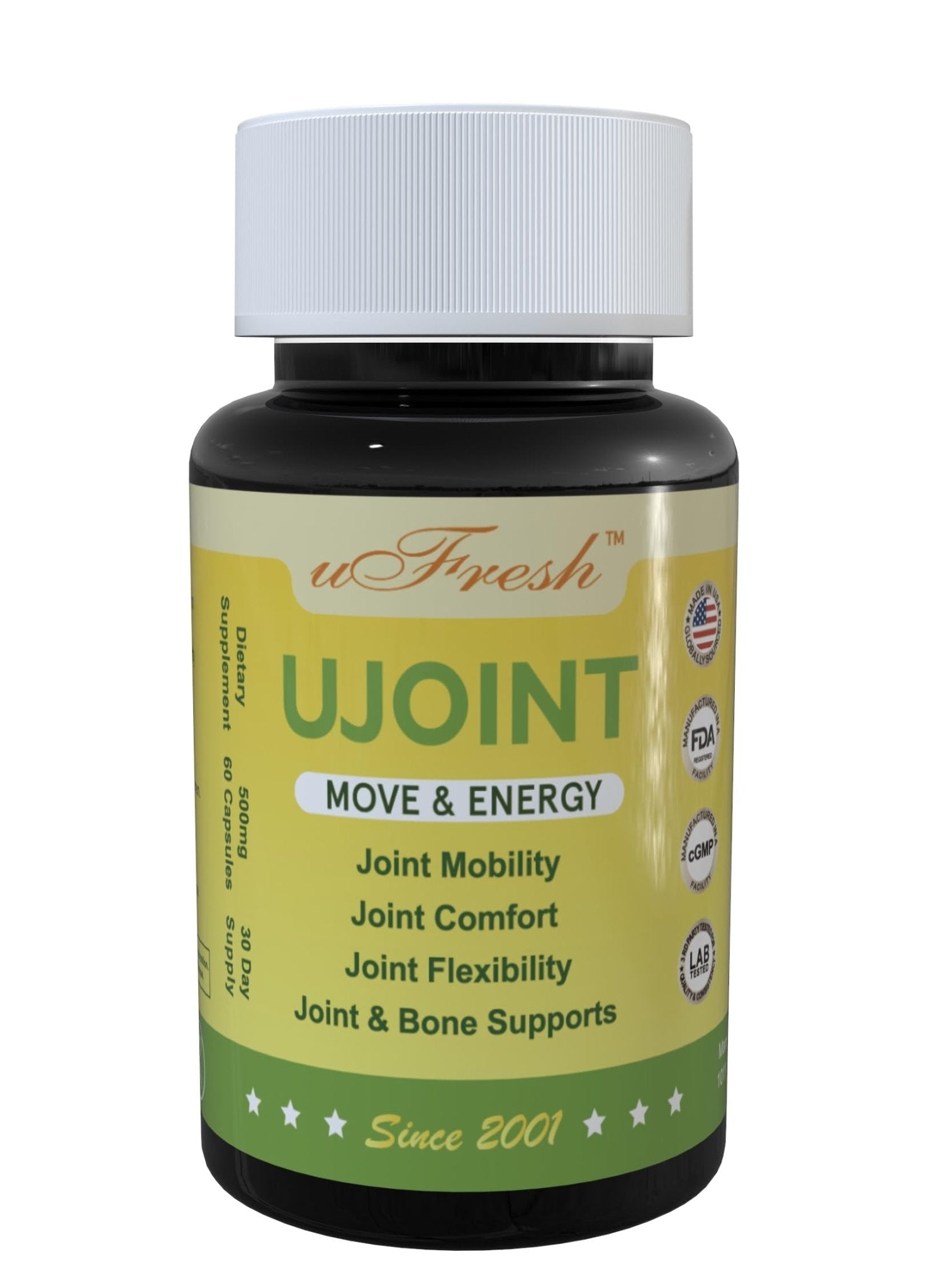 UJoint Move & Energy Joint Flexibility and Mobility Dietary Supplements, 30 Day Supply, 60 Capsules (1) - dailyvitalstore