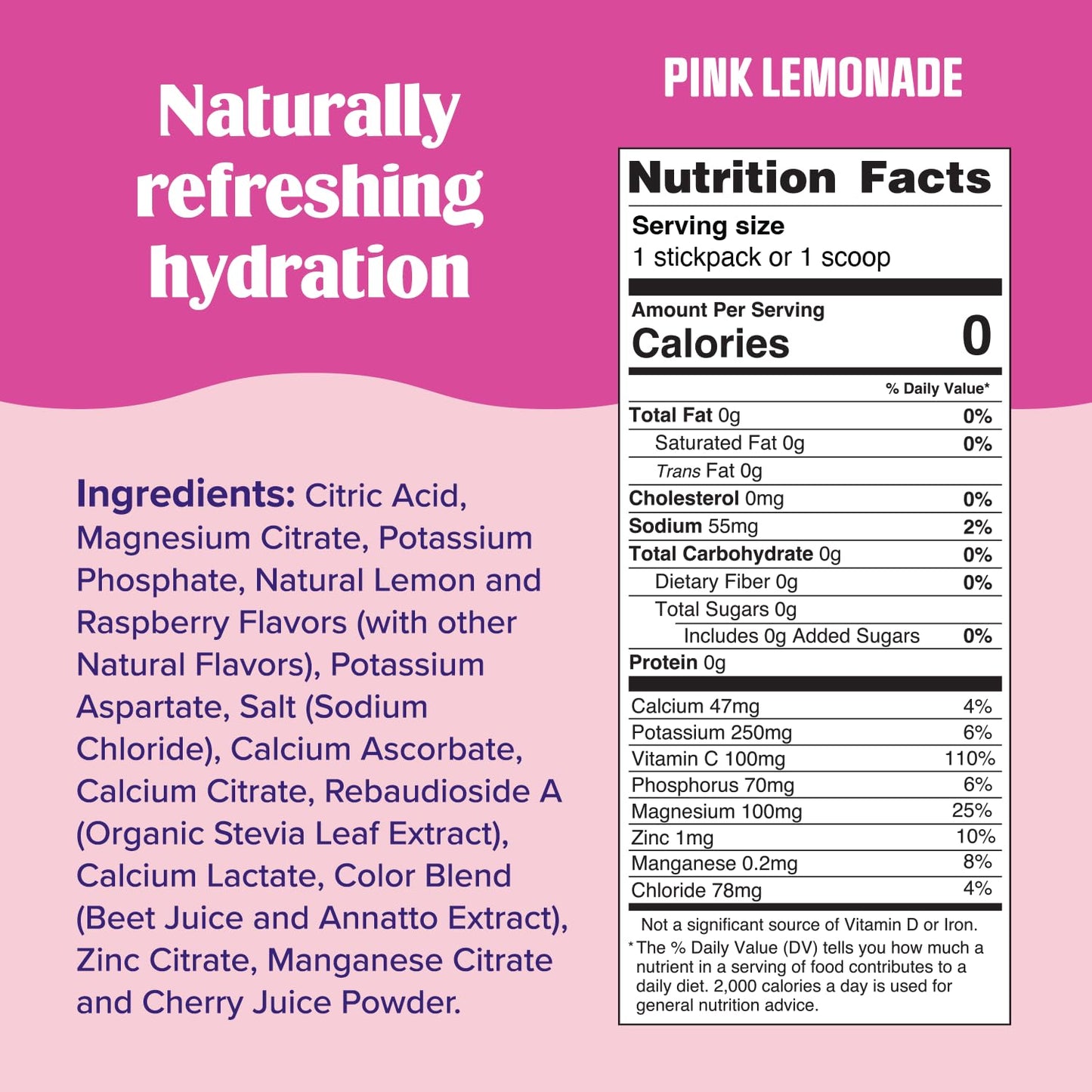 Ultima Replenisher Daily Electrolyte Powder Drink Mix – Pink Lemonade, 30 Servings Canister – Zero Sugar Hydration Powder with 6 Electrolytes & Minerals - dailyvitalstore