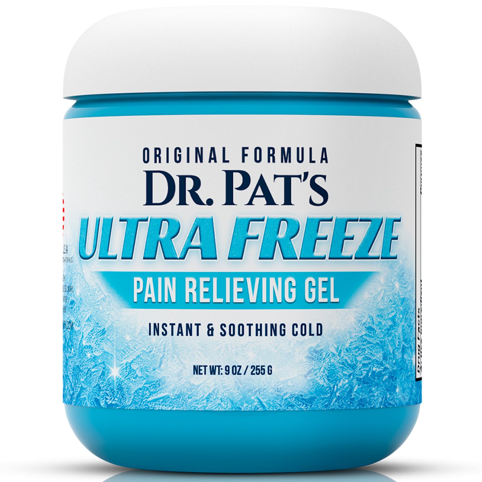Ultra Freeze Dr Pat's Pain Relief Cream (9oz) - Muscle Rub Gel for Arthritis, Neuropathy, Foot & Joint - Cooling Sports Massage for Back, Shoulder & Knee - Menthol Analgesic for Neck & Body - dailyvitalstore