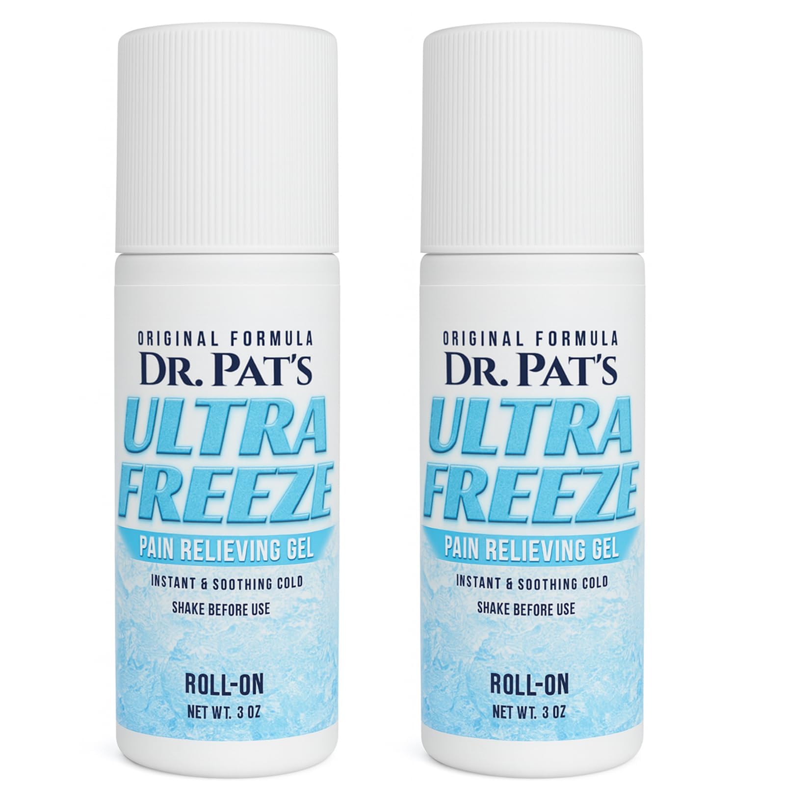 Ultra Freeze Roll-On Pain Relief Gel (3oz) - Joint & Muscle Therapy Rub for Arthritis, Neuropathy, Foot, and Joint - Cooling Topical Anti-Inflammatory (2 Pack) - dailyvitalstore