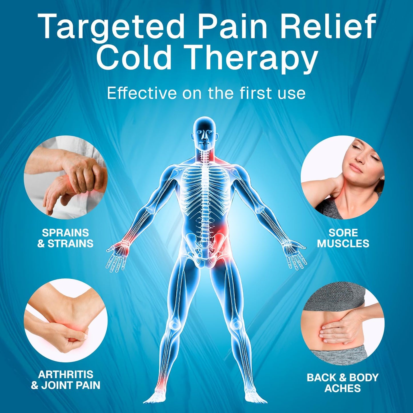 Ultra Freeze Roll-On Pain Relief Gel (3oz) - Joint & Muscle Therapy Rub for Arthritis, Neuropathy, Foot, and Joint - Cooling Topical Anti-Inflammatory (2 Pack) - dailyvitalstore