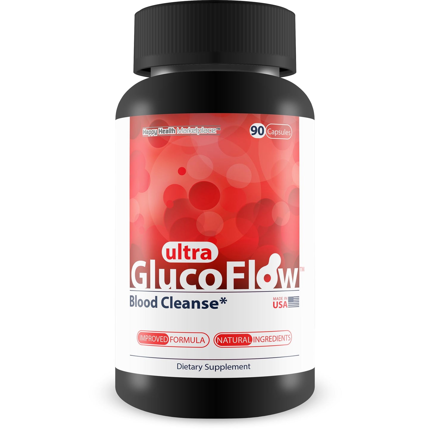 Ultra Gluco Flow - Improved Formula - Our Best Blood Cleanse Detox Cleanse Blood Support Pills - Blood Health Blood Circulation Pills Detox Cleanse Blood Gluco Bio Sweet Relief Glycogen Support - dailyvitalstore