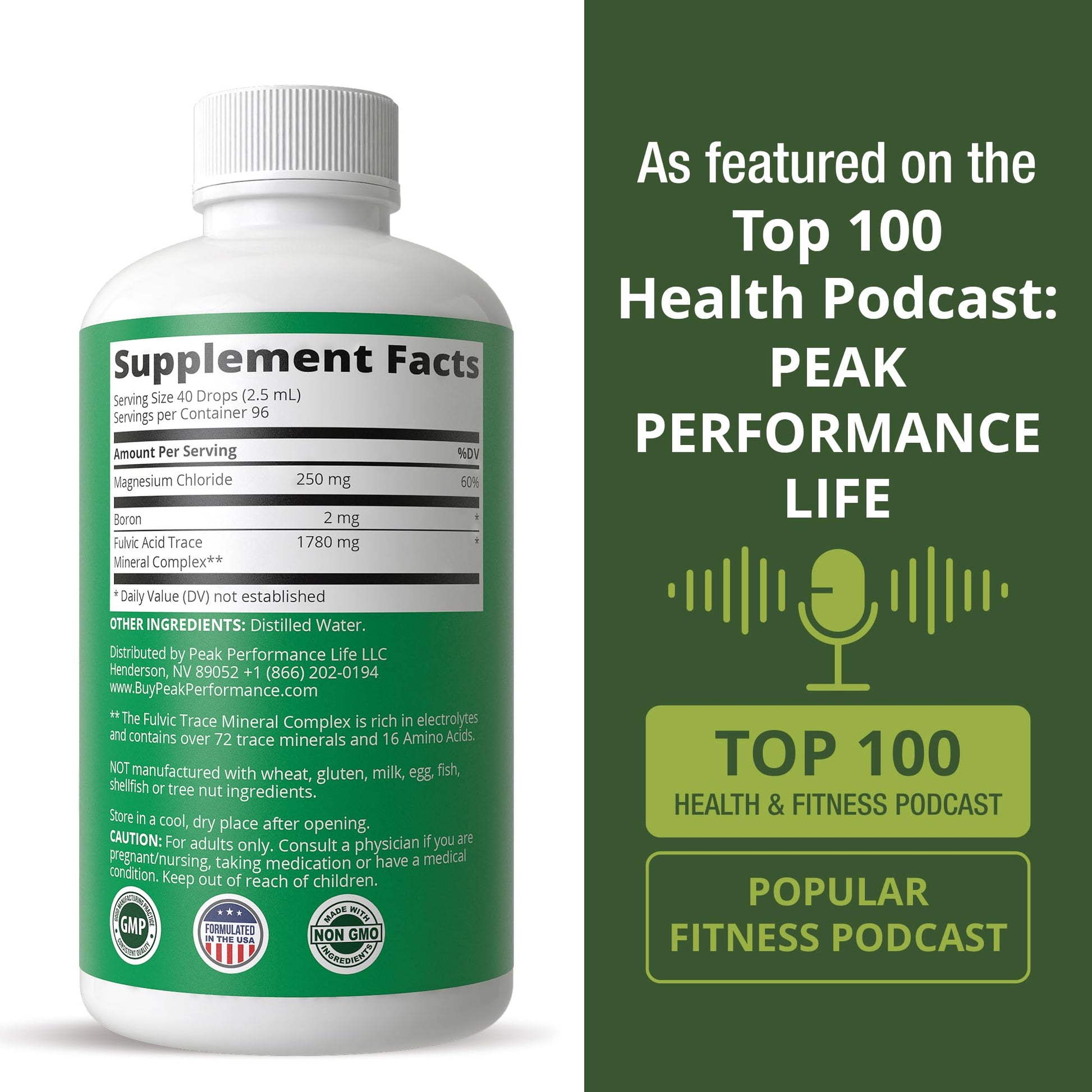 Ultra High Purity Trace Minerals Liquid Drops for Water. Ionic Plant Based Fulvic Trace Mineral Drop Supplement + Magnesium. Replenishes Natural Minerals, Electrolytes + Optimal pH Levels - dailyvitalstore