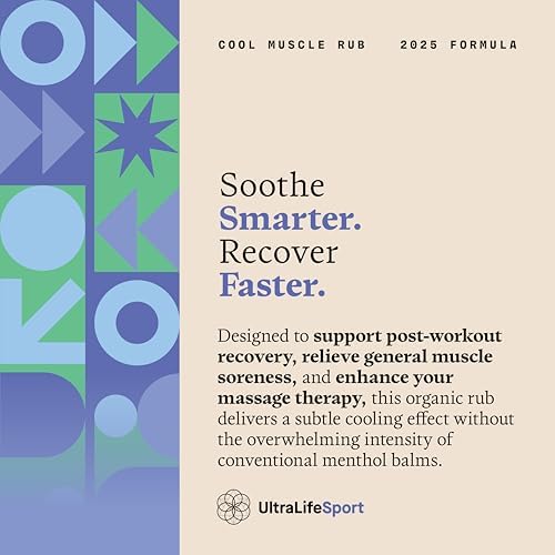 Ultra Life Sport – Premium Cooling Muscle Rub – Vegan Topical Balm with Peppermint & Bergamot – Organic, Non-GMO, Water-Based Formula – Clean Botanical Ingredients - dailyvitalstore