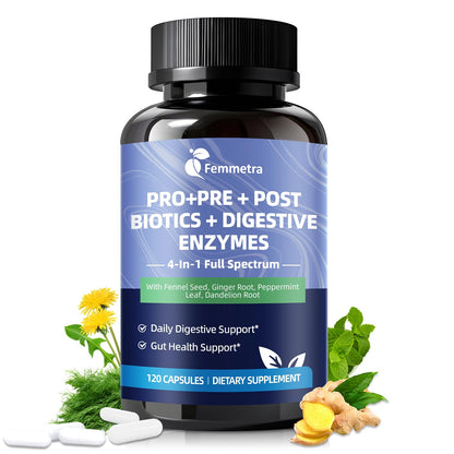 Ultra Probiotics for Women Men 200 Billion CFU - 36 Strains 14 Digestive Enzymes, 4 Anti-Bloat Herbs, 3 Prebiotic Fibers & 4 Postbiotics, Gut, Digestive, Regularity - dailyvitalstore