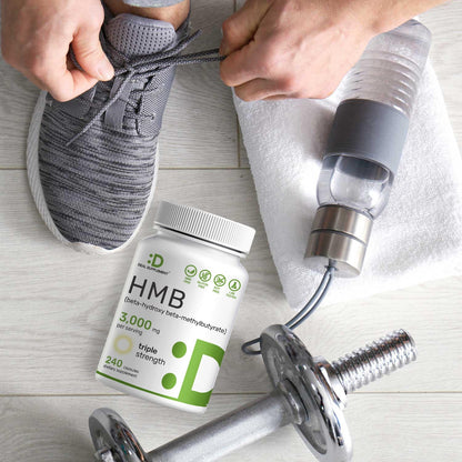 Ultra Strength HMB Supplements 3,000mg Per Serving, 240 Capsules | Third Party Tested | Supports Muscle Growth, Retention - dailyvitalstore