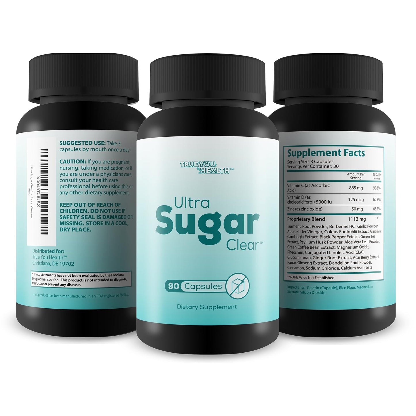 Ultra Sugar Clear - Our Best Blood Cleanse Detox Supplement - Bloodflow Support Supplement - Healthy Circulation Support Supplement - Sugar Balance Supplement - Sugar Health Blood Cleansing Formula - dailyvitalstore