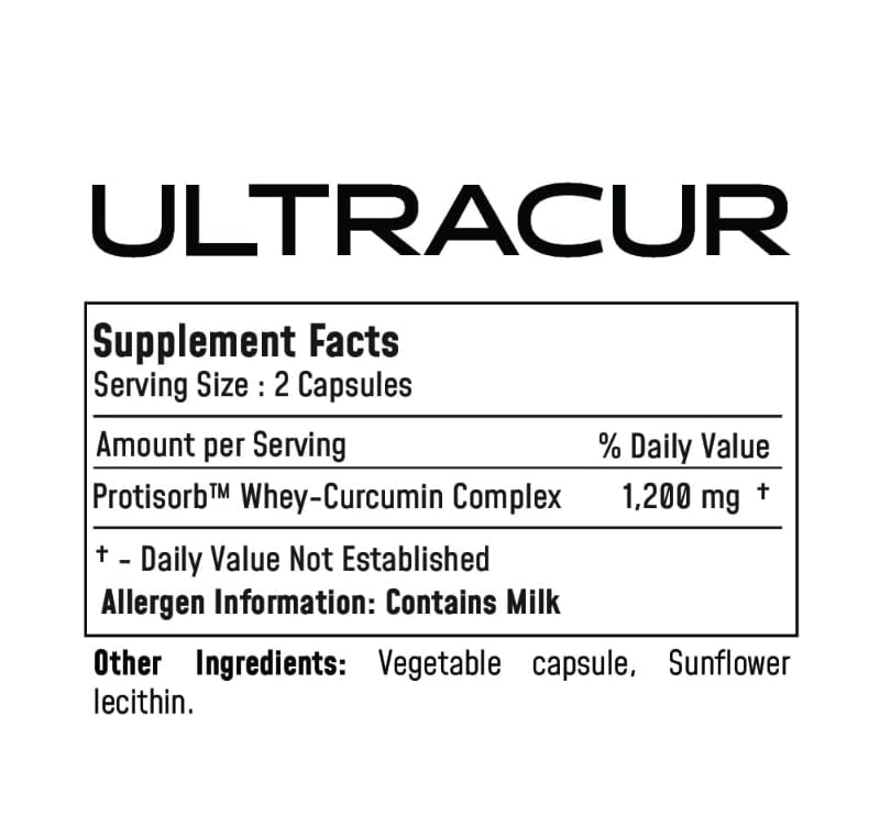 UltraCur Curcumin Complex Supplement - Ultra Bioavailable High Absorption Turmeric Curcumin Supplement for Joint, Muscle & Brain Support - Patented Protisorb for Premium Absorption – 120 Capsules - dailyvitalstore
