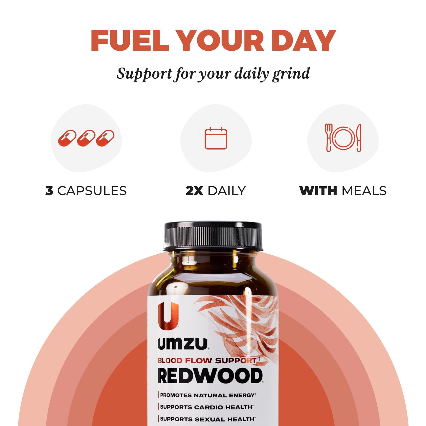 UMZU Redwood Nitric Oxide Booster, (30 Day Supply) – Vitamin C, Garlic & Horse Chestnut – Healthy Circulation & Endurance – Daily Cardiovascular Support Nitric Oxide - dailyvitalstore