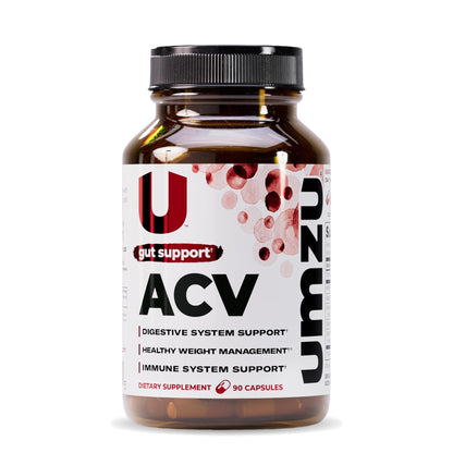 UMZU zuACV Apple Cider Vinegar + Prebiotics Supplement, (30 Day Supply) – ACV & Inulin Fiber Blend – Gut Health Support with ACV Capsules - dailyvitalstore