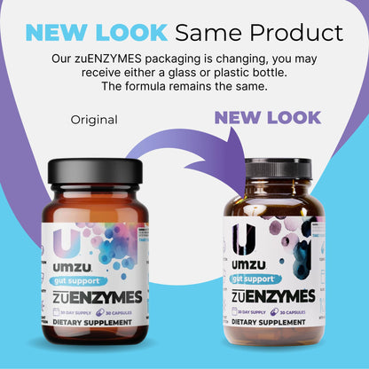 UMZU zuEnzymes Digestive Support Supplement, (30 Day Supply) – 21 Enzyme Blend with Lipase Protease & Amylase – Digestive Enzymes for Gut Health & Probiotic Daily - dailyvitalstore