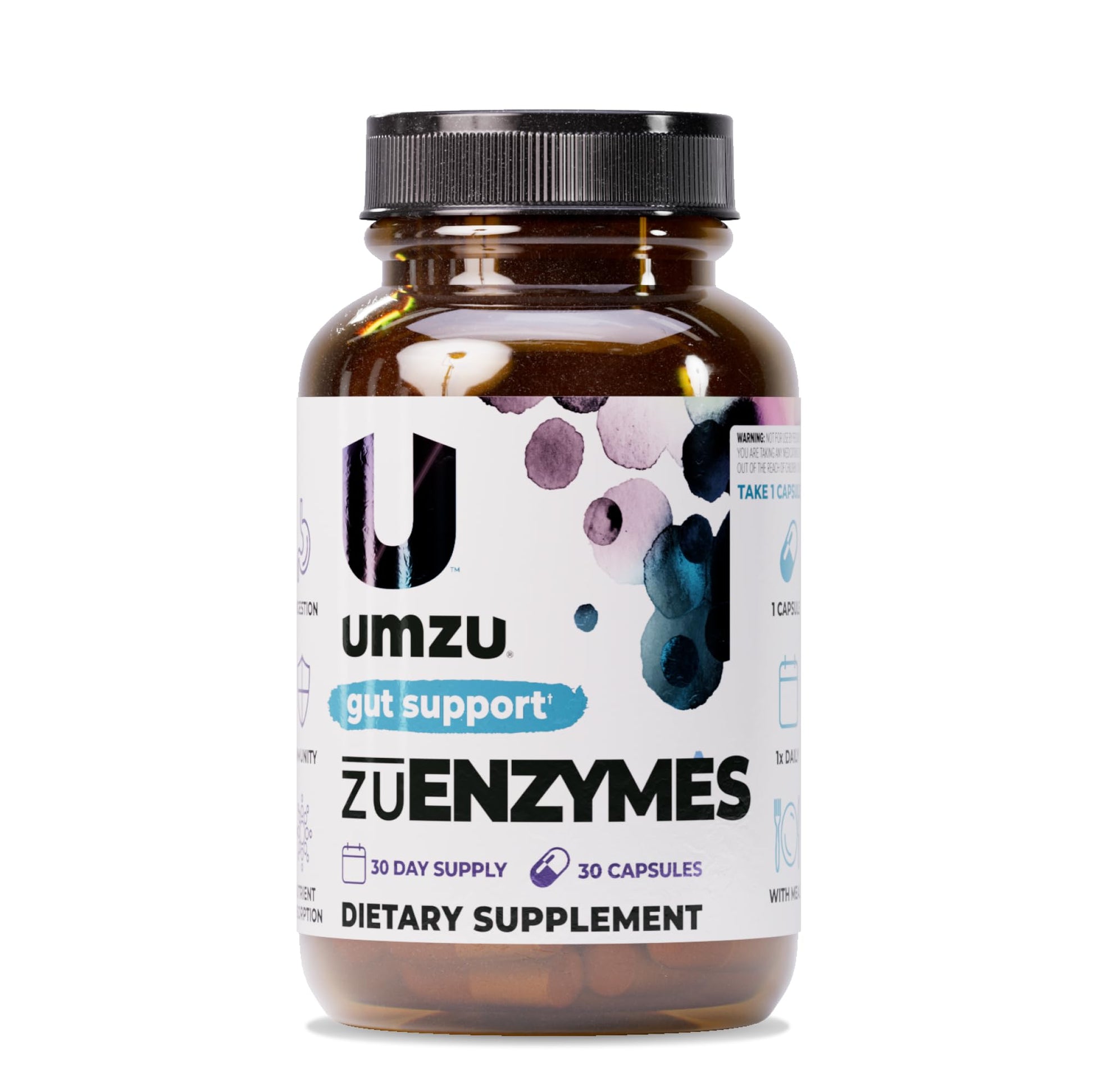 UMZU zuEnzymes Digestive Support Supplement, (30 Day Supply) – 21 Enzyme Blend with Lipase Protease & Amylase – Digestive Enzymes for Gut Health & Probiotic Daily - dailyvitalstore