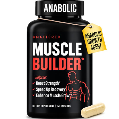 UNALTERED Anabolic Muscle Builder for Men - Growth, Size, Strength - Natural Muscle Building Supplement & Energy Booster - Tribulus Terrestris, Ginseng, Vitamin D3, Ashwagandha - 150 Capsules - dailyvitalstore