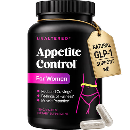 UNALTERED Appetite Control for Women - Support Cravings, Fullness, & Weight Management - Dietary Supplement with Chromium Picolinate & Glucomannan - dailyvitalstore
