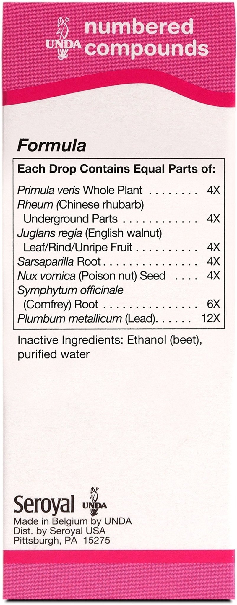 UNDA 41 Numbered Compounds | Homeopathic Preparation | 0.7 fl. oz. - dailyvitalstore