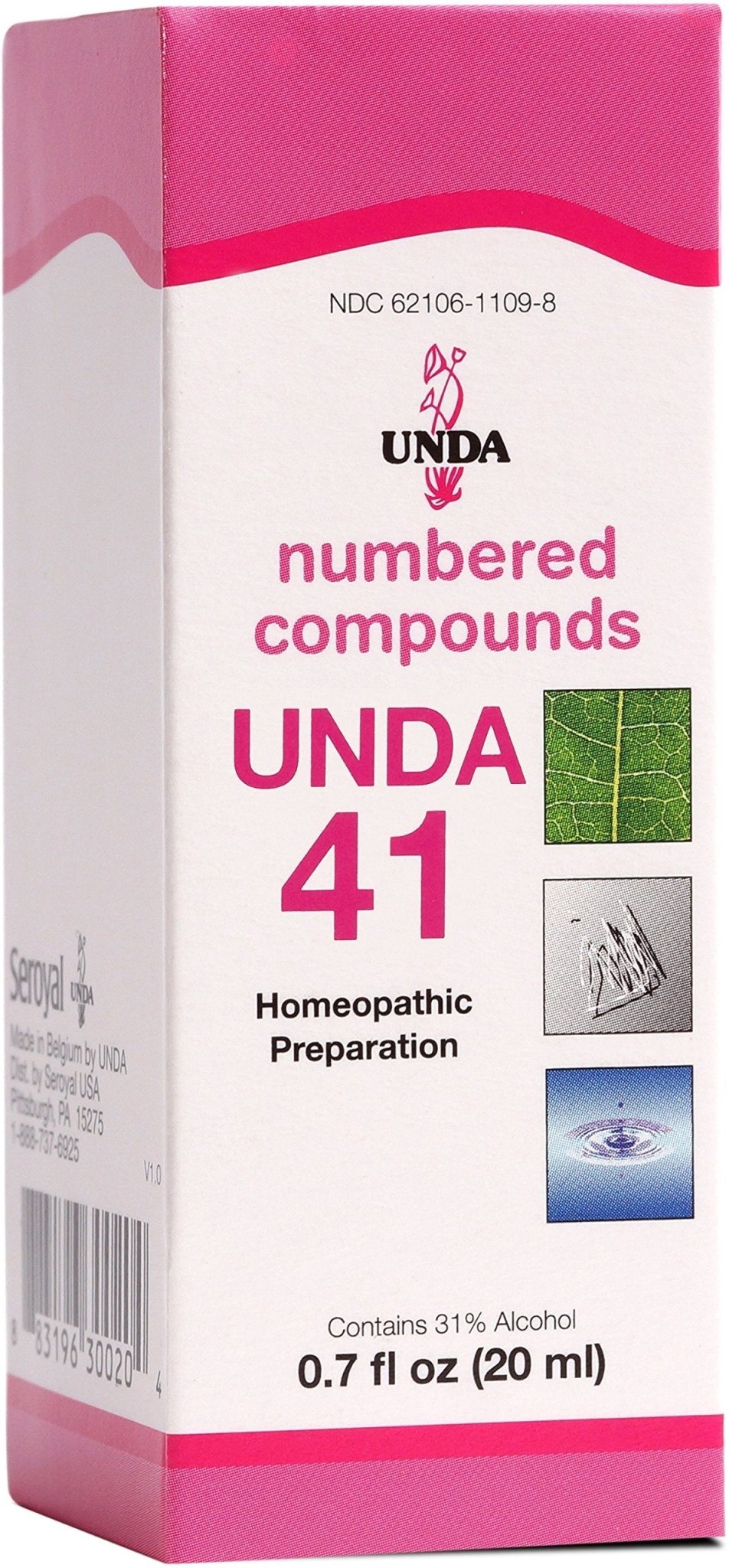 UNDA 41 Numbered Compounds | Homeopathic Preparation | 0.7 fl. oz. - dailyvitalstore