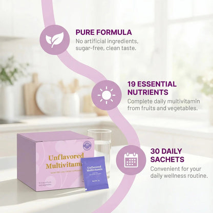 Unflavored Vitamin Powder, Multivitamin Powder Supplement with 19 Vitamins & Minerals + 15 Fruit & Veggie Blend, Supports Healthy Growth - dailyvitalstore