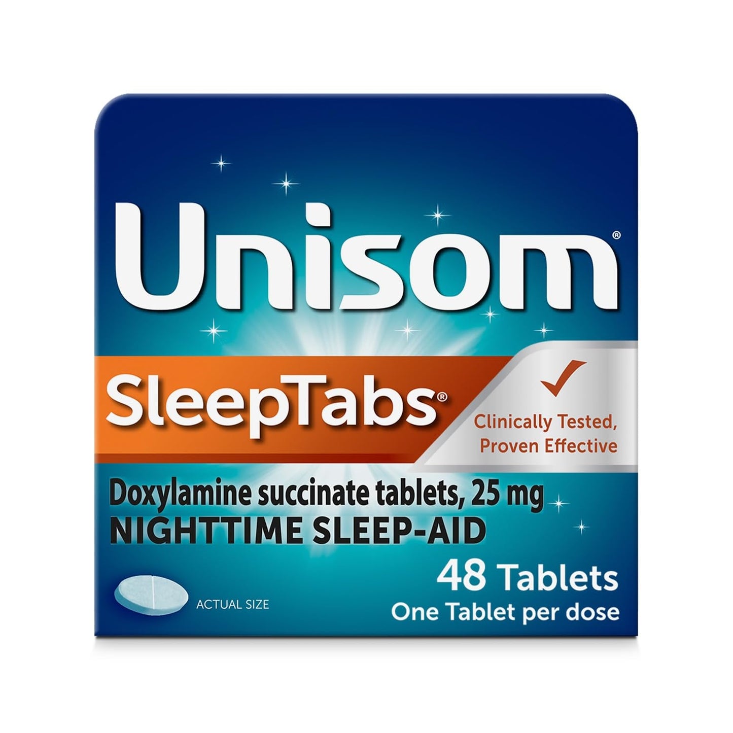Unisom SleepTabs, Nighttime Sleep-aid, Doxylamine Succinate, 48 Tablets - dailyvitalstore