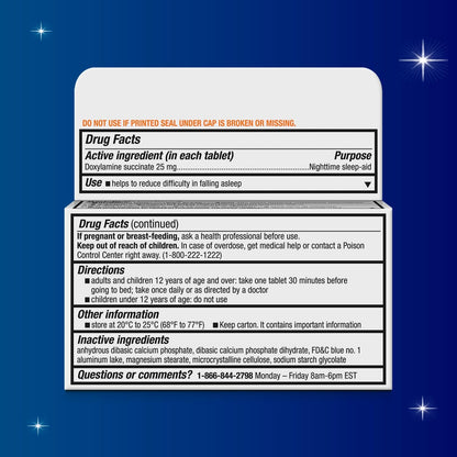 Unisom SleepTabs, Nighttime Sleep-aid, Doxylamine Succinate, 80 Tablets - dailyvitalstore