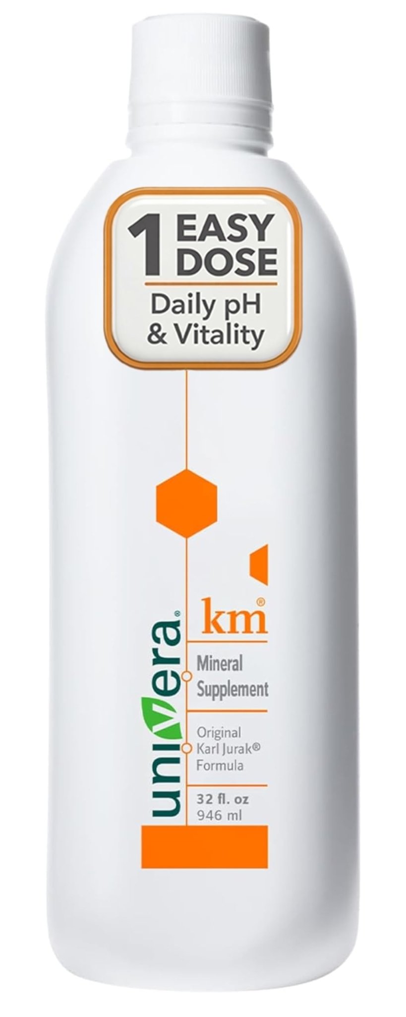 Univera km Liquid Potassium Supplement, pH Balance, Digestion Support, Mineral Supplements with Magnesium, Original Karl Jurak Formula, 32 fl oz (30-Day Supply) - dailyvitalstore