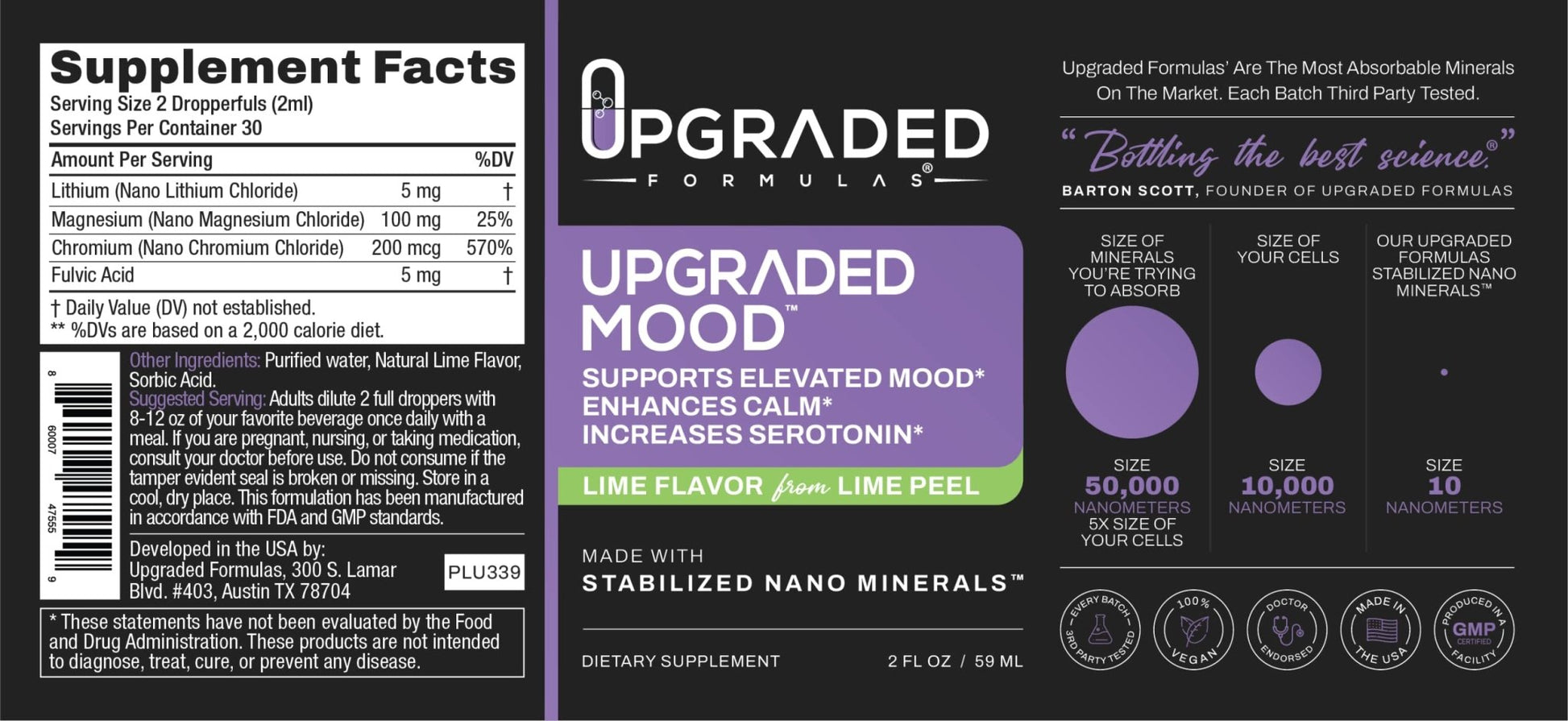 Upgraded Formulas Mood Support Supplement - Feel Calm and Uplifted All Throughout The Day, 2 fl oz - dailyvitalstore