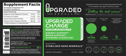 Upgraded Formulas Upgraded Charge Optimal Electrolyte Blend with Liquid Nano Minerals Dietary Supplement, 4 Fluid Ounces - dailyvitalstore